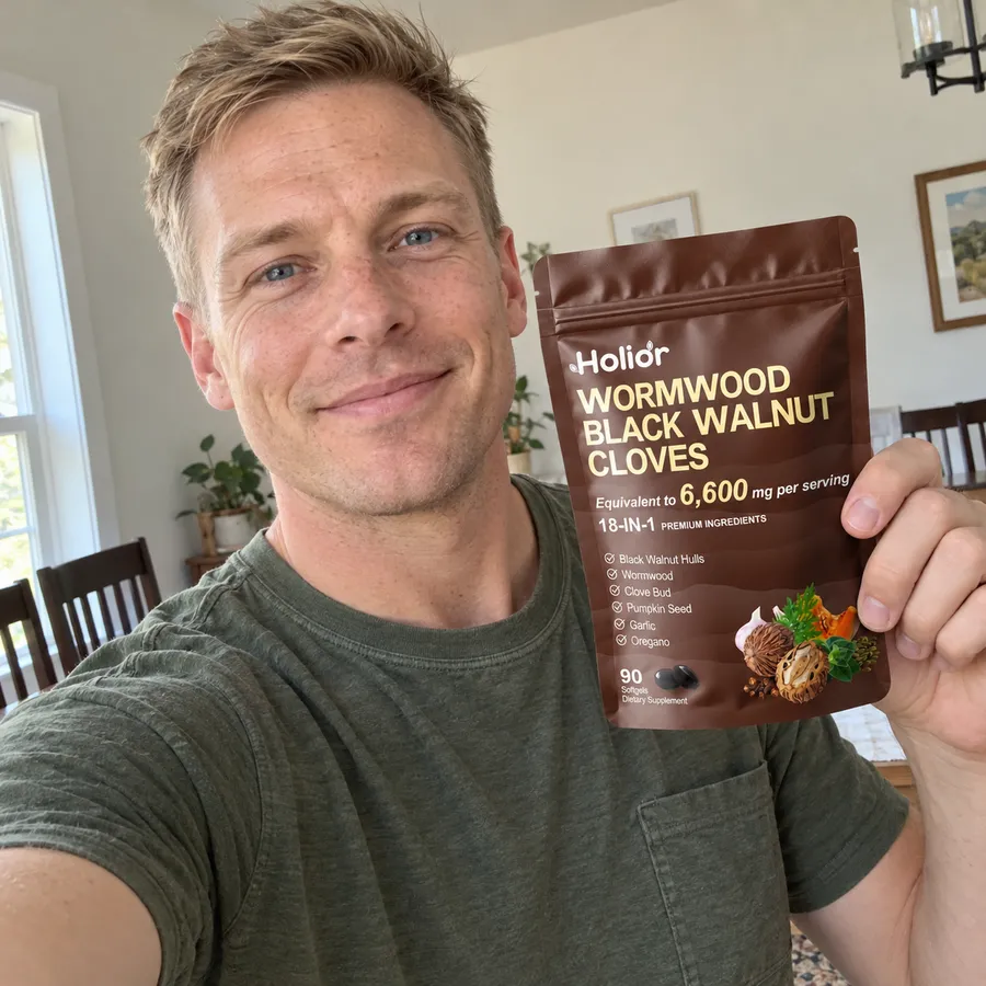 Jordan P. with the Wormwood Black Walnut Cloves pouch